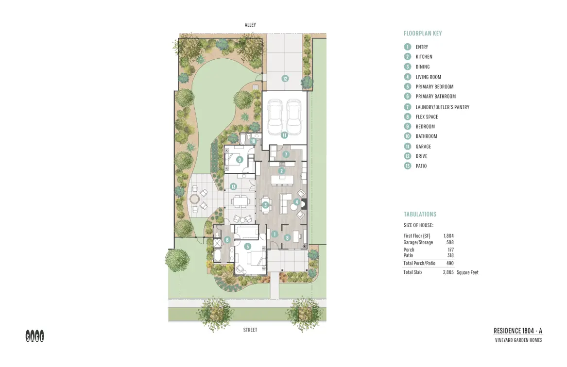 Floor plan for Floor Plan A for The Vineyard Preserve.
