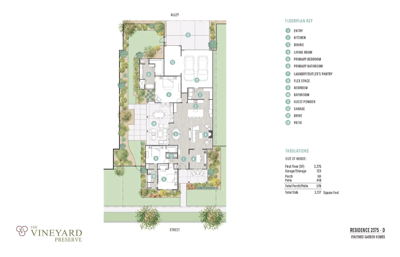 Floor plan image for Plan D by The Vineyard Preserve. 