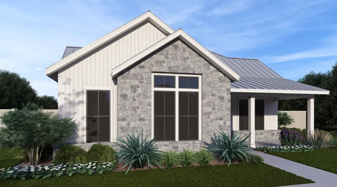 Exterior rendering of Plan D by The Vineyard Preserve